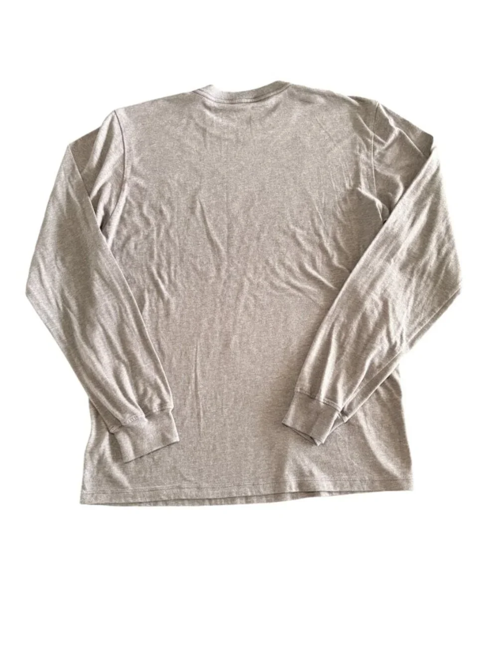 The Northface Long Sleeved Gray Box Logo Crew Neck T-Shirt Mens Small